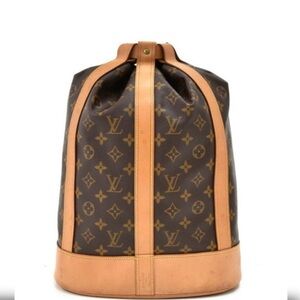 LOUIS VUITTON RANDONNÉE MONOGRAM CANVAS BROWN BACKPACK BAG